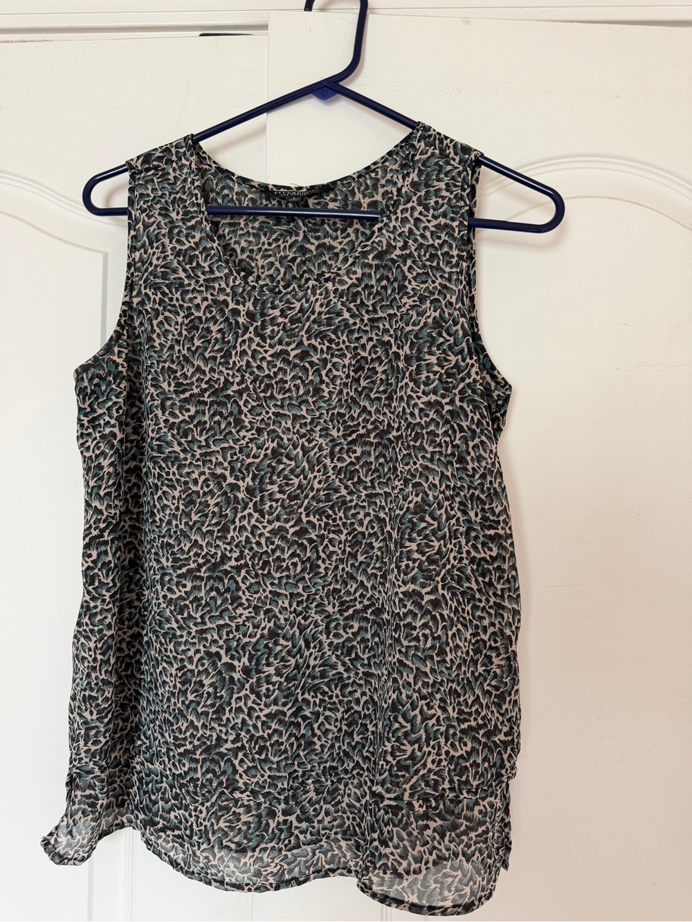 Liverpool Green and Cream Patterned Sleeveless Camisole